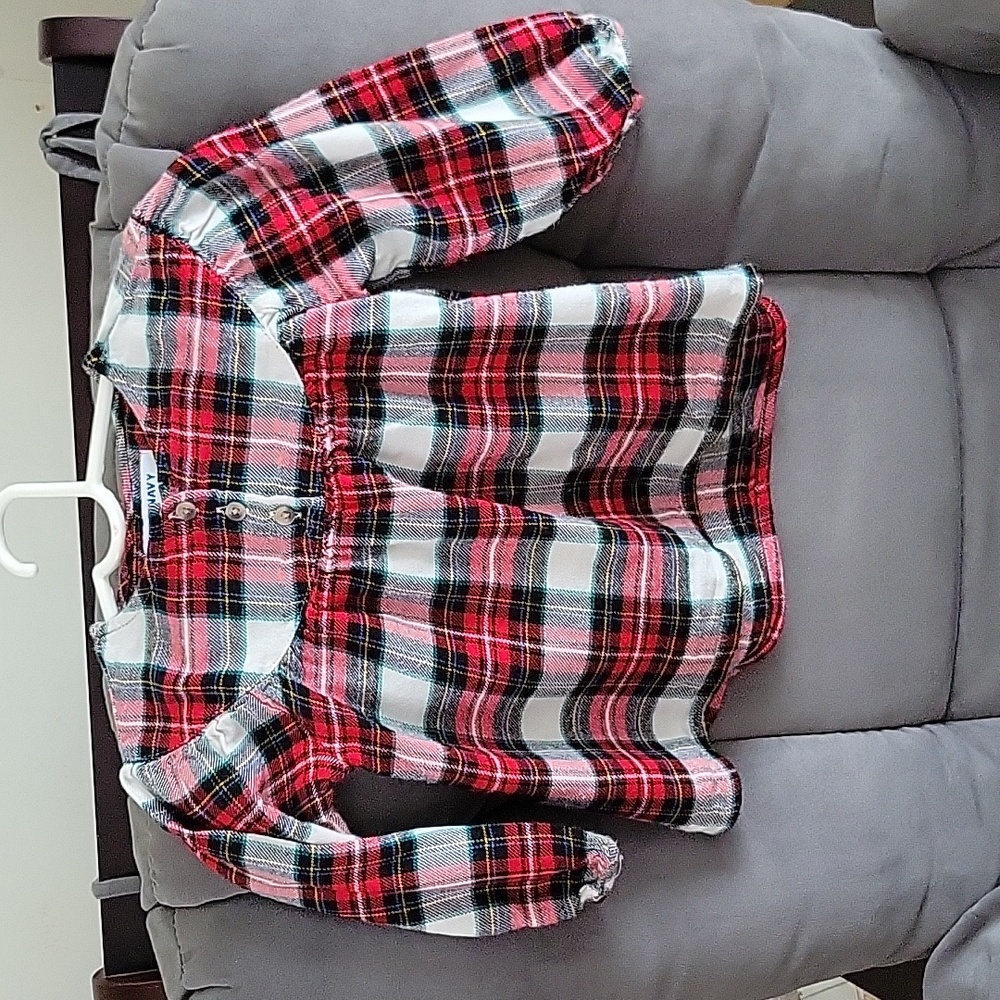 Old Navy Plaid Flannel like Top 2T
